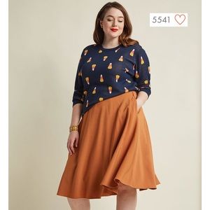 ModCloth “Just This Sway” Skirt in Turmeric